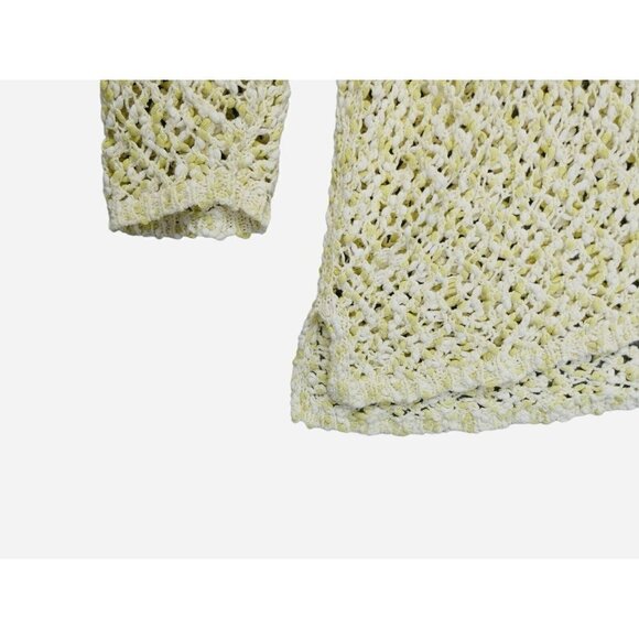 J JILL shirt top Crochet tunic Size L ‎ 3/4 Sleeve hippie boho casual Beach - Picture 7 of 11